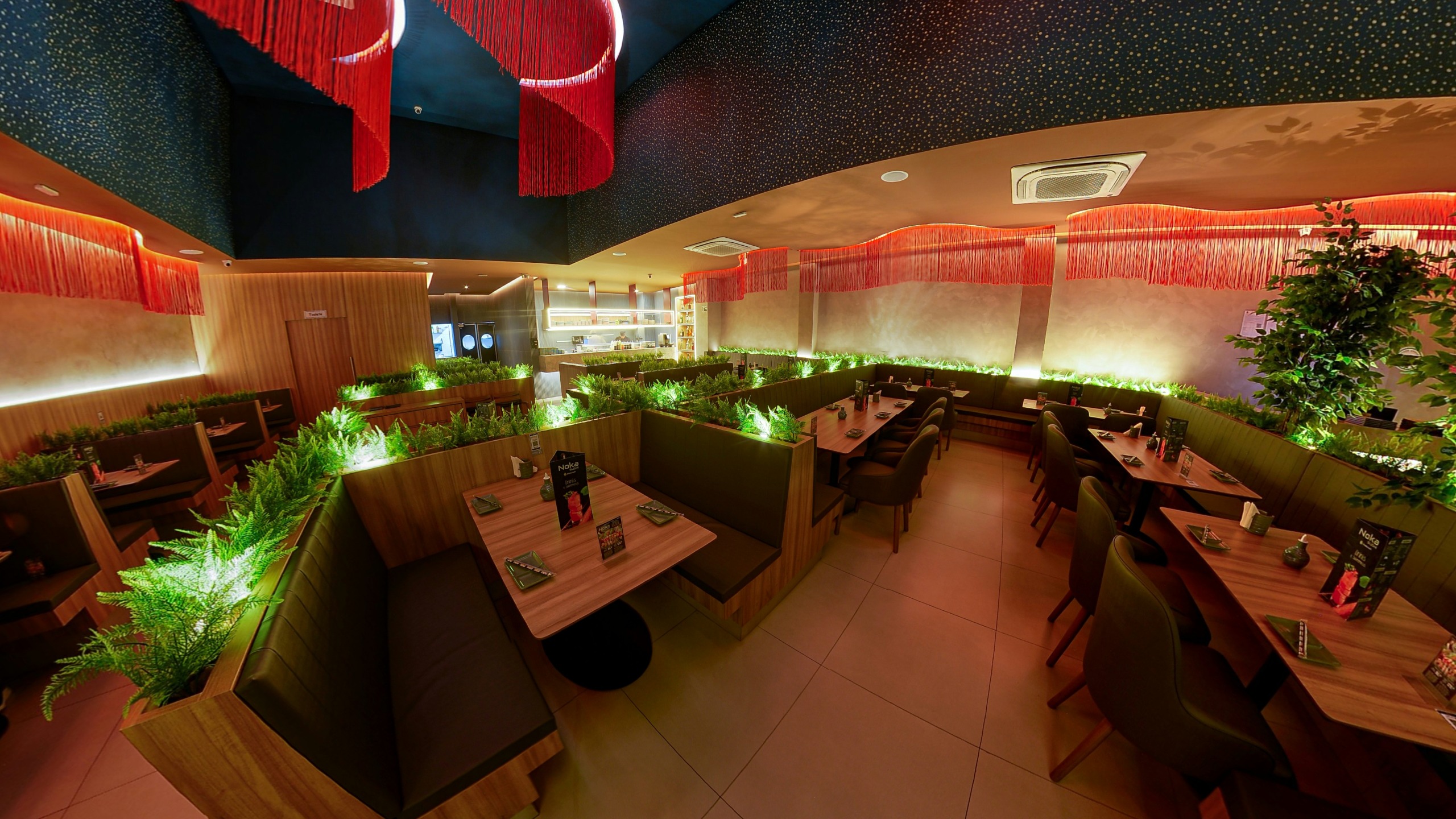 Detalhe do ambiente do Noka Sushi